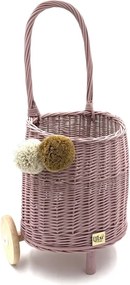 Prútený košík s rúčkou – detský fialový | Ručne vyrobený košík pre deti