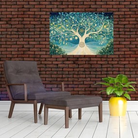 Obraz – Magický strom so špirálami (90x60 cm)