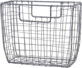 Zinkový antik drôtený košík Fil de fer Basket M - 26*10*20cm