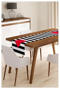 Behúň na stôl 45x140 cm Black Stripes – Minimalist Cushion Covers