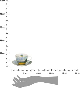 Porcelánová šálka s podšálkou Van Gogh Wheat Field 270 ml sada 2ks