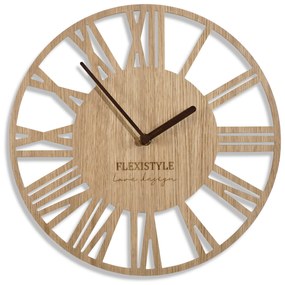 Nástenné hodiny Loft Piccolo z219, 30 cm dub