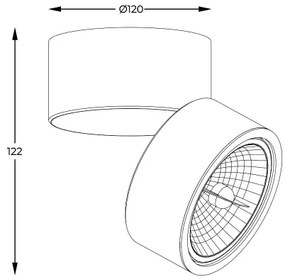 Zuma Line 20001-BK-N - Bodové svietidlo LOMO 1xGU10-ES111/15W/230V, čierne