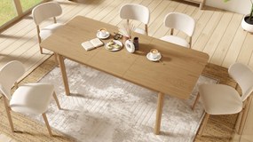 ALDO Béžová (látka Apia 453) / lakovaný dubový rám – DREVENÁ STOLIČKA DO OBÝVAČKY, JEDÁLNE A KUCHYNE V RETRO ŠTÝLE