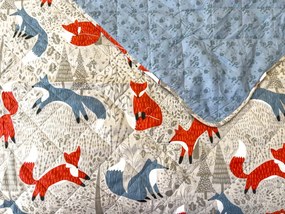 Prehoz na posteľ FOXIVA sivý, 100% bavlna Rozmer: 170 x 210 cm