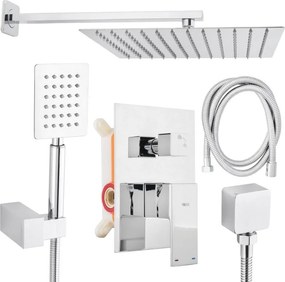 Erga Dual, podomietková sprchová sada s dažďovou sprchou 30×30, chrómová, ERG-YKA-BP.DUAL30