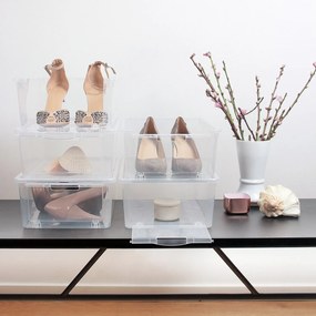 Box na topánky s vekom, na pánske topánky s bočným otváraním KEN - 39 x 26 x 13 cm