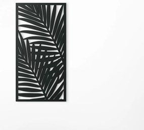 drevko 3D obraz na stenu Palmové listy Rozmer obrazu: 44,5 x 22,5 cm, Farba dekorácie: Čierna