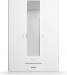 Šatníková skriňa Case, 136 cm, biela