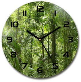 Sklenené hodiny okrúhle Tropický les pl_zso_30_c-f_72098525