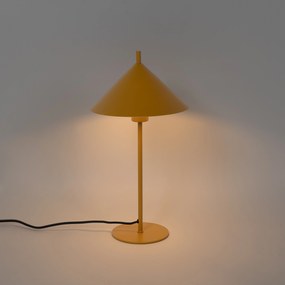 Dizajnová stolná lampa žltá - Triangolo