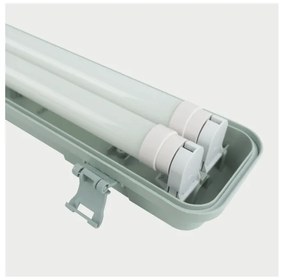 ECOLIGHT Hermetické svietidlo 60cm + 2x LED trubica studená biela - SET