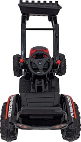 Ramiz Detský bager-traktor na batérie červený + pohyblivé rameno s lyžicou + diaľkové ovládanie + pomalý štart + FM rádio + LED