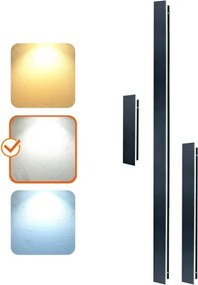 LED vonkajšie nástenné svietidlo MIRANA LED/25W/230V 4000K IP44 120 cm čierne