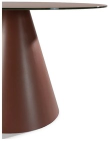 Okrúhly jedálenský stôl so sklenenou doskou ø 120 cm Vida – MOME