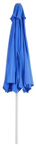 Slnečník N19 Ø 3m sklopný polyester/hliník - modrý