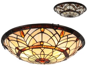 Tiffany stropné svietidlo - stropnica BEIGE Prezent 1712 Ø40*12