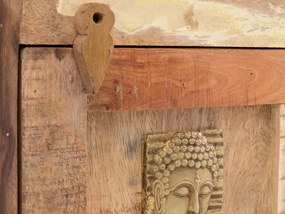furniture-nabytek.cz - Masívny rohový vysoký šatník Sumana z recyklovaného dreva, lakovaný, hnedý – 65×30×185 cm