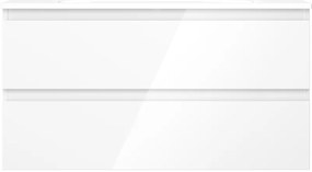 Mexen Orio, kúpeľňová skrinka 90 cm s umývadlom Vela, 2 zásuvky, biela lesklá, 91A10-09047-2-BFF00-W23M00