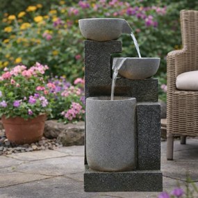 Záhradná solárna fontána BestBerg SF-16 / polyresin / 36 x 31 x 70,5 cm