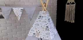 Dekoračná vlajková girlanda ZVIERACÍ KAMARÁTI - šedá