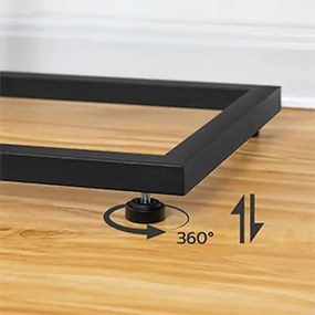 Rozkladací odkladací stolík Vasagle Bromy 26/52 cm hnedý/čierny