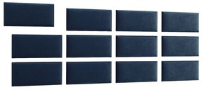 Čalúnený panel na stenu Quito 30x60 cm - tmavomodrá