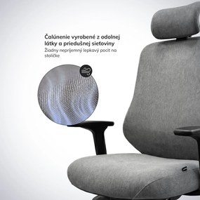 Ergonomická kancelárska stolička tmavosivá AXIS