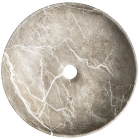 Sapho Sapho, RONDANE keramické umývadlo na dosku priemer 41cm, breccia marmor, AR435BM