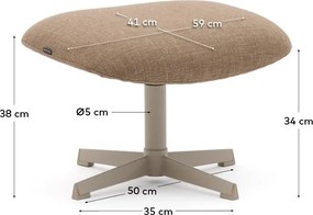 Hnedá podnožka Jaspe – Kave Home