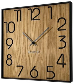 Dekorstudio Drevené hodiny na stenu Wood Square 30cm