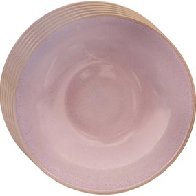 Orion Sada keramických hlbokých tanierov Glaze ružová 20,5 cm, 6 ks