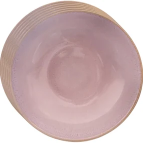 Orion Sada keramických hlbokých tanierov Glaze ružová 20,5 cm, 6 ks