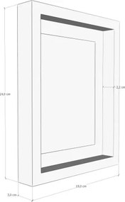 Rám 13x18/16x21, kazeta natur
