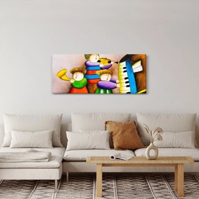 Obraz - Hudobníci, maľba (120x50 cm)