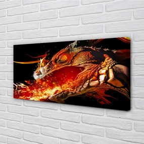 Obraz canvas ohnivého draka 140x70 cm