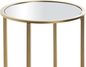 Okrúhly odkladací stolík Lagos 39 cm, zlatý