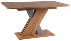 Jedálenský stôl Signal EXEL dub wotan/strieborná