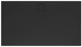Sprchová vanička obdĺžniková SAT Vision 160x80 cm liaty mramor čierna SATSVVI16080C