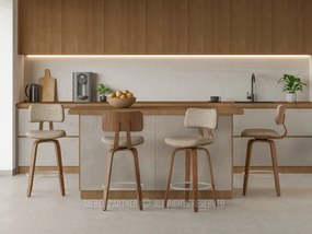 Barová stolička CH64 (béžová). Akcia -20%. Vlastná spoľahlivá doprava až k Vám domov. 1136362
