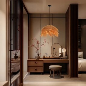 Immax 08272L - Luster na lanku NATURALEZA 1xE27/40W/230V pr. 55 cm ratan