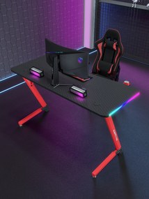 Herný stôl BG01 čierno-červený 120 cm