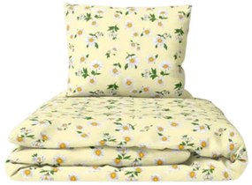 Obliečky krepové Margaretky TiaHome - 1x Vankúš 90x70cm, 1x Paplón 140x200cm