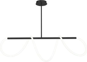 Toolight Toolight, LED závesné svietidlo 97 cm, 40W, APP856-CP, čierna, OSW-04031