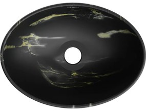 Mexen Elza, umývadlo na dosku 405x330x140 mm, čierna-imitácia kameňa, 21014084