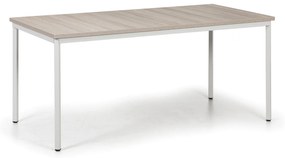 Jedálenský stôl TRIVIA, sivá podnož, 1600 x 800 mm, dub prírodný