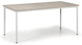 Jedálenský stôl TRIVIA, sivá podnož, 1600 x 800 mm, dub prírodný