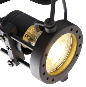 Priemyselné bodové svetlo čierne 3-svetlo - Suplux