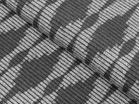 Biante Dekoračný behúň na stôl Leona LN-048 Tmavo sivé obrazce a pásiky 20x180 cm