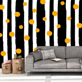 Sablio Tapeta Pruhy a bodky - 208x125 cm
